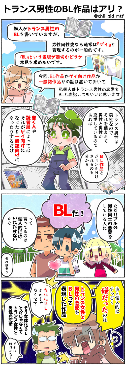 トランス男性のBL作品はアリ？