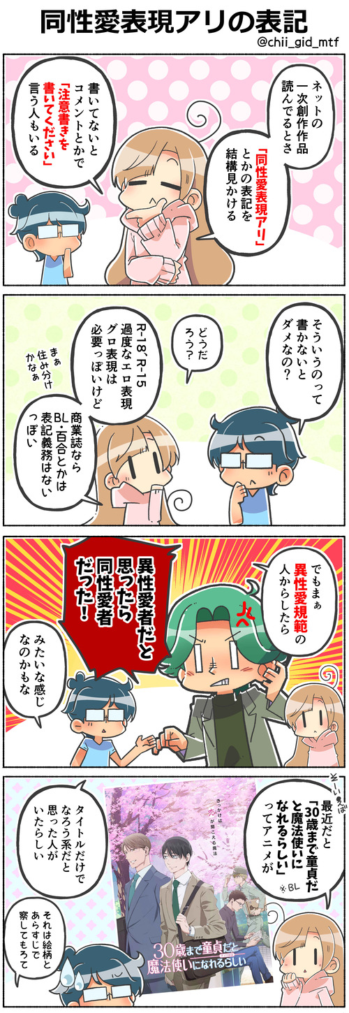 同性愛表現アリの表記