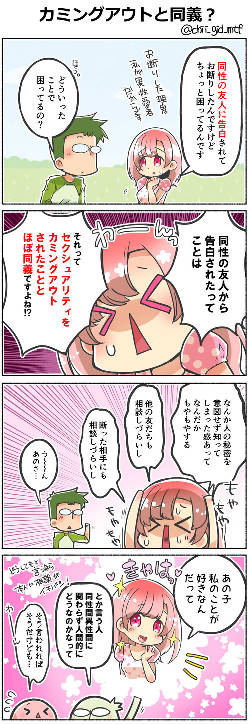 カミングアウトと同義？