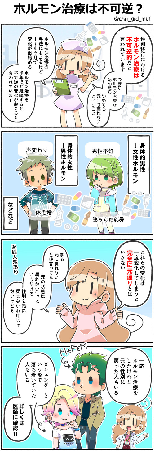 ホルモン治療は不可逆？