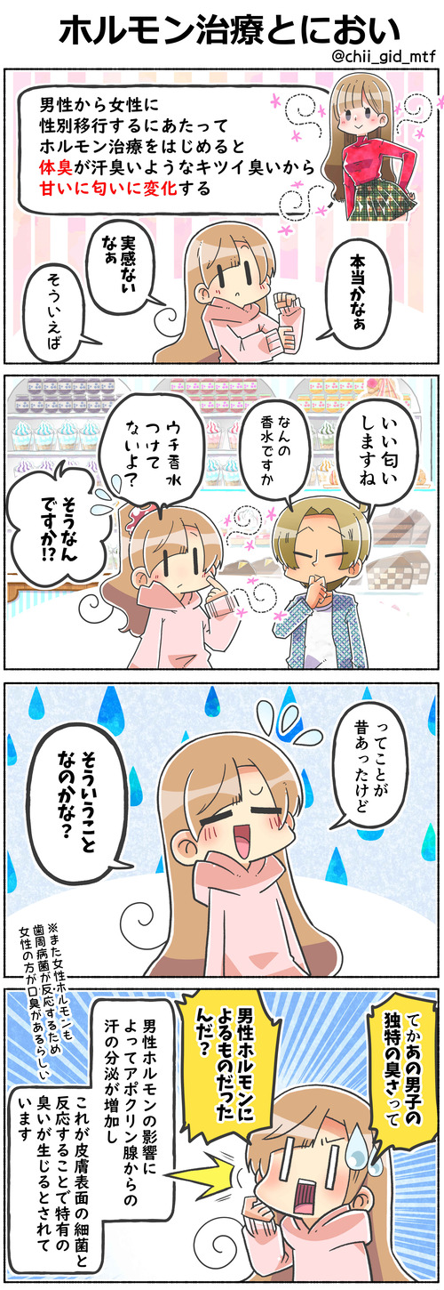 ホルモン治療とにおい