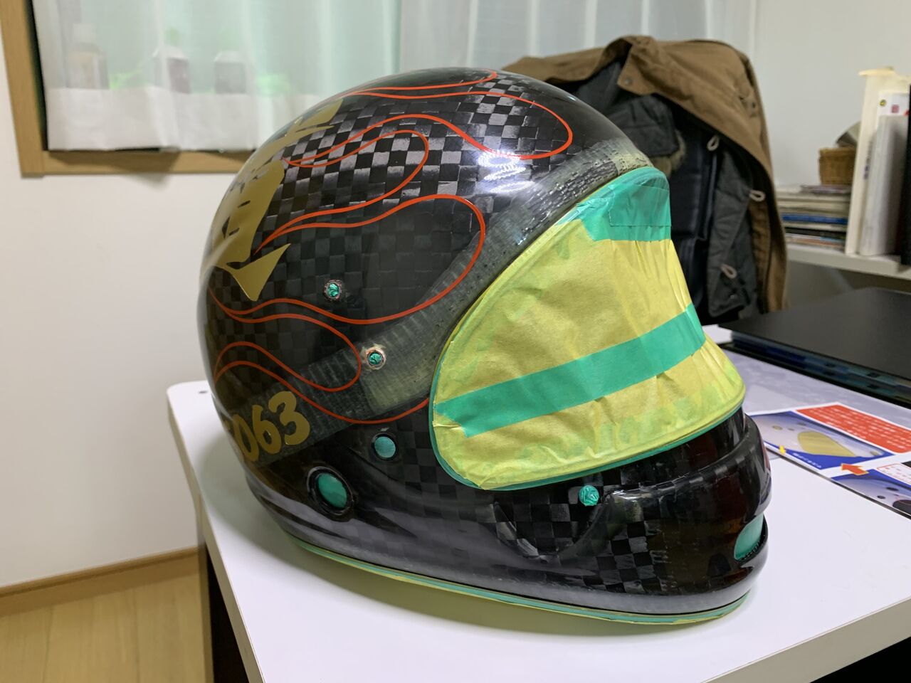 ボートレース カーボンヘルメット+シールド新品 新入荷特価