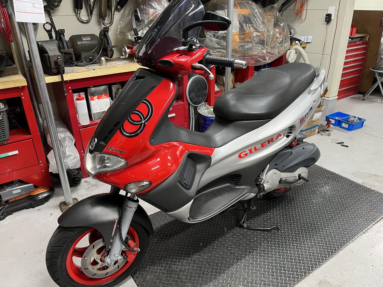 ジレラランナー（２ｓｔ）PM Tuning製【アルミ製シリンダーヘッド】&【水冷パイプジョイント】セット【新品】 ジレラ ランナー FXR180 PM TUNING仕様にフルチューンです！！！①