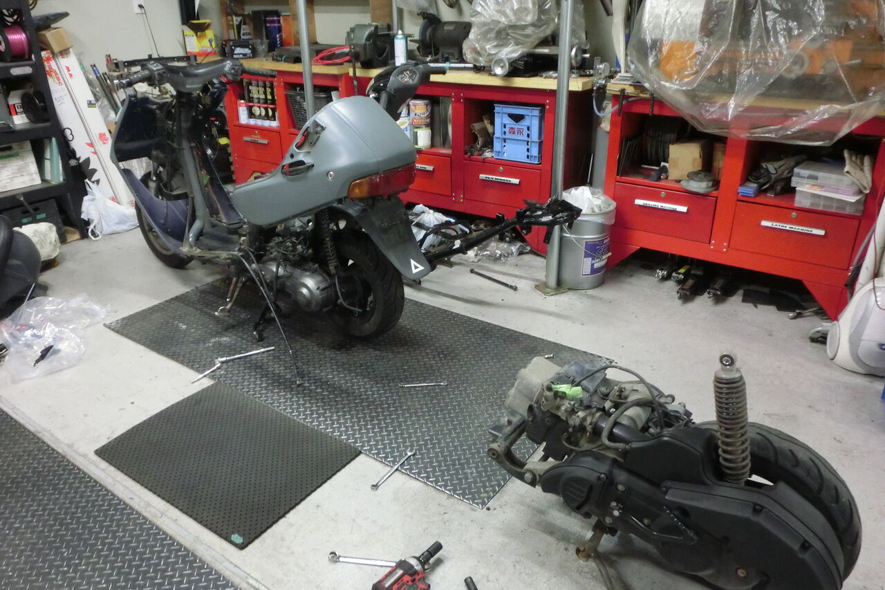 HONDA キャビーナ―90にアドレスV125エンジン スワップします！！①