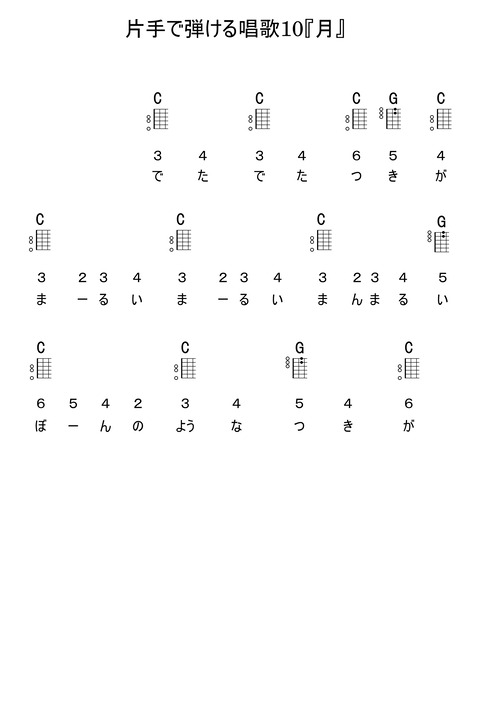 片手で弾ける唱歌10『月』