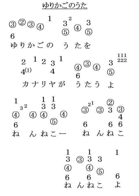 『ゆりかごのうた』(上級アレンジ)(段差付き)
