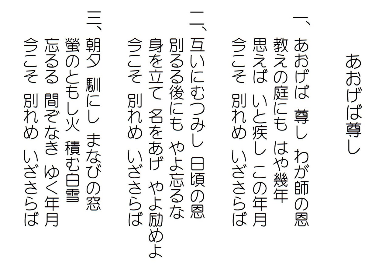 仰げば尊し コード譜とメロディ譜 弾く脳トレ よなおしギター