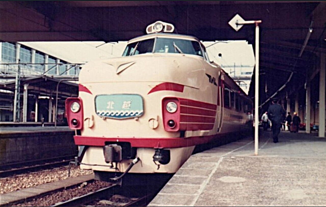 思い出のスナップ「485系 特急<北越>」号（ボンネット＆イラスト入りHM