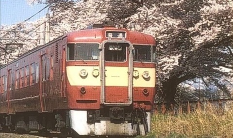 日本の風景（春）「東北の桜並木 と 417系」～宝の持ち腐れに終った