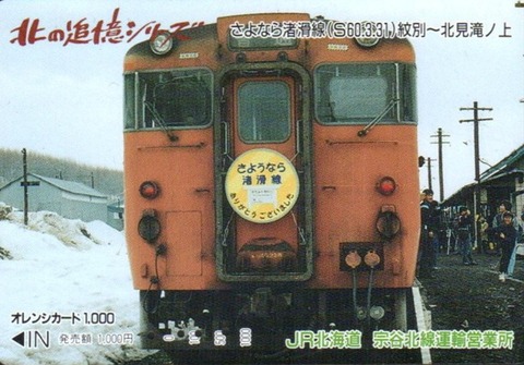 渚滑線 廃止さよなら記念日 1985. 3.31 ～渚滑森林鉄道と協業した鉄路
