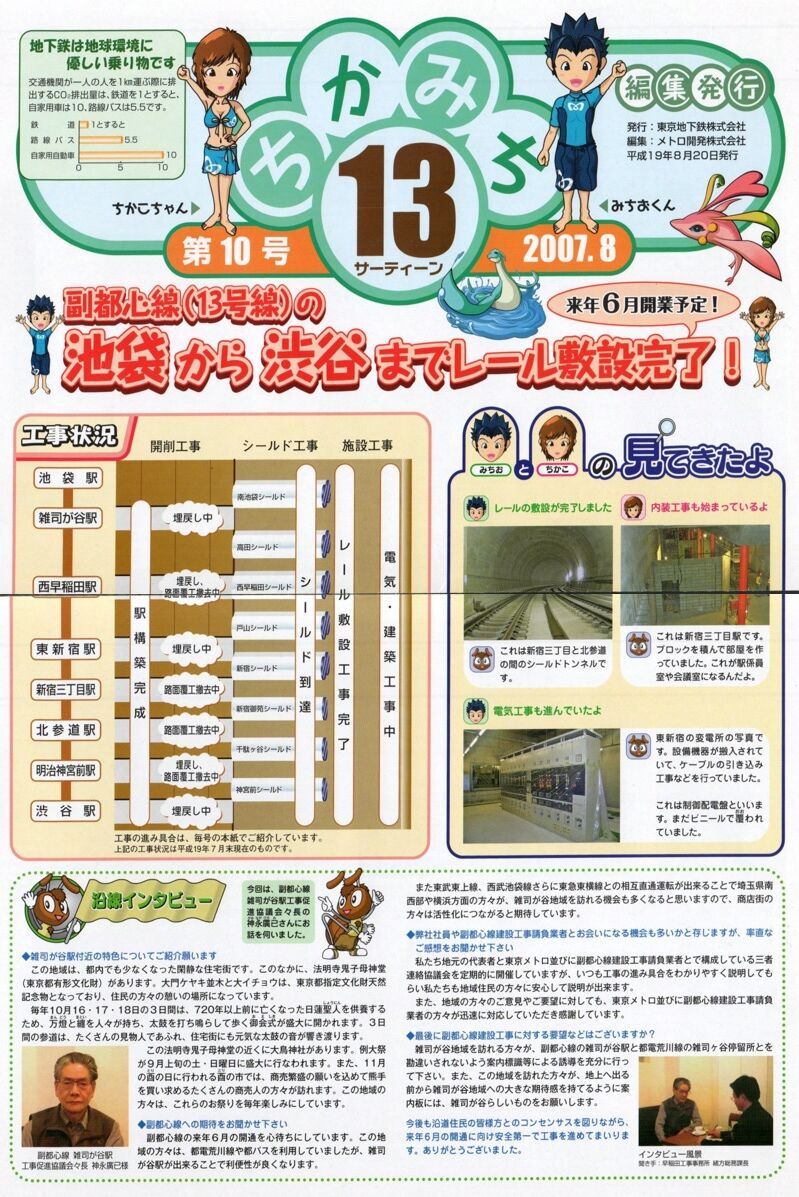 副都心線 開業記念日 2008.6.14 : 波浪規定の部屋