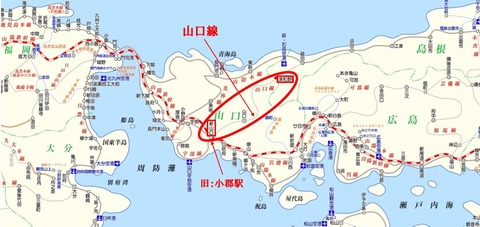 山口線路線図