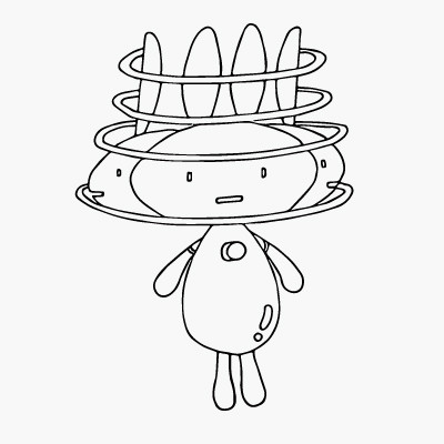 小さいアパート線画01