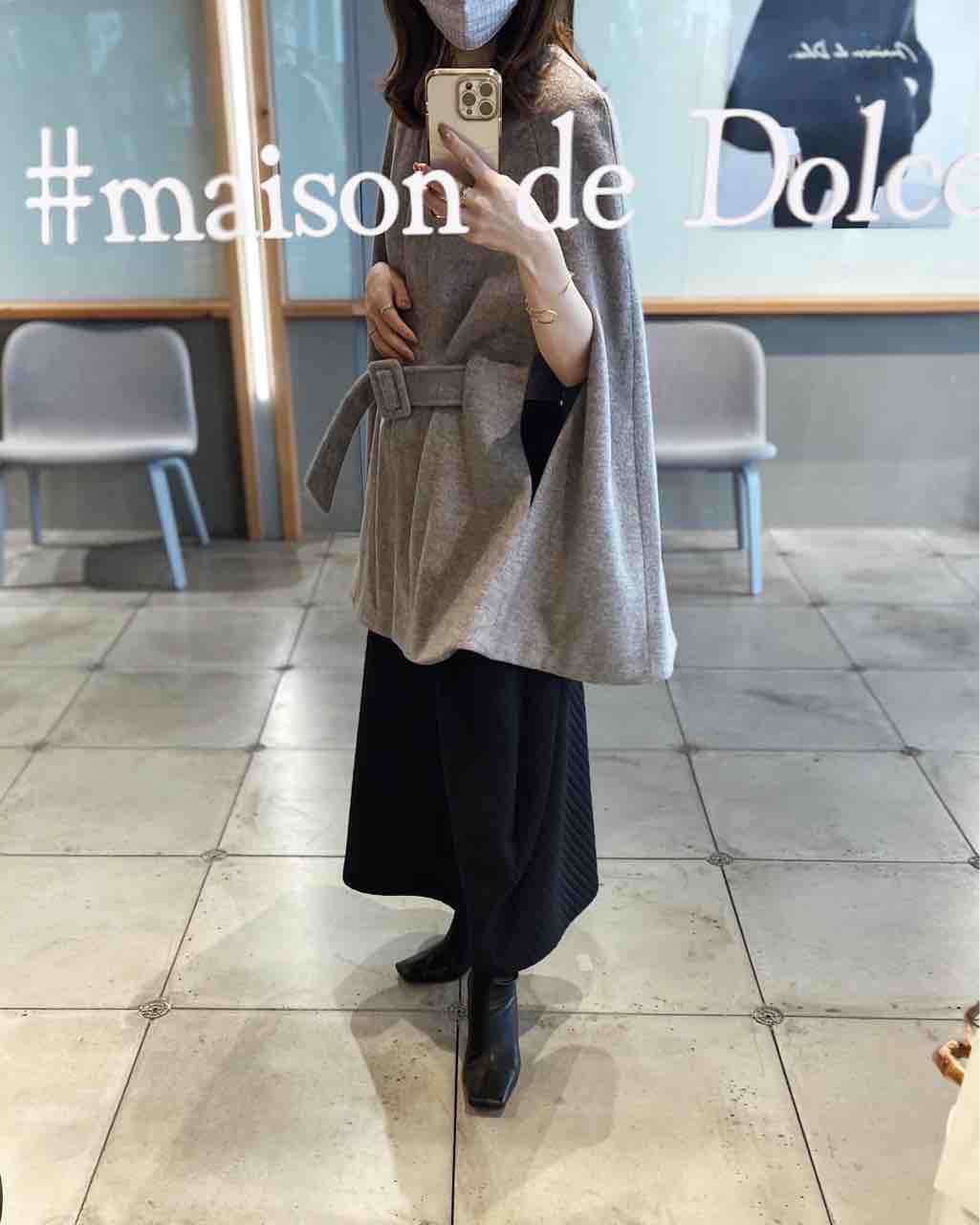 新品タグ付き maison de Dolce. セパレート風ワンピース ネイビーひざ