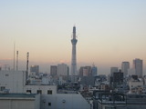 タワー夕日