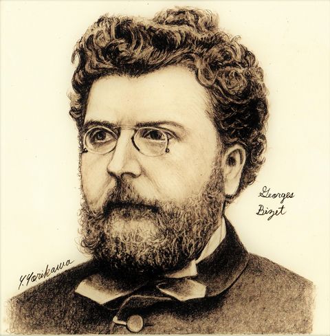 Georges Bizet ジョルジュ ビゼー ネット絵師 独言の鉛筆画 Georges Bizet ジョルジュ ビゼー ネット絵師 独言の鉛筆画