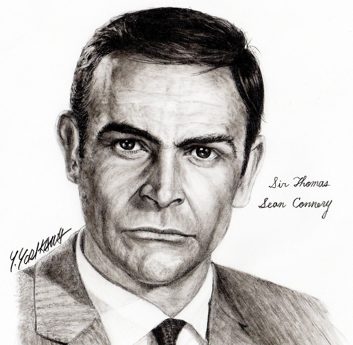 Sean Connery ショーン コネリー ネット絵師 独言の鉛筆画