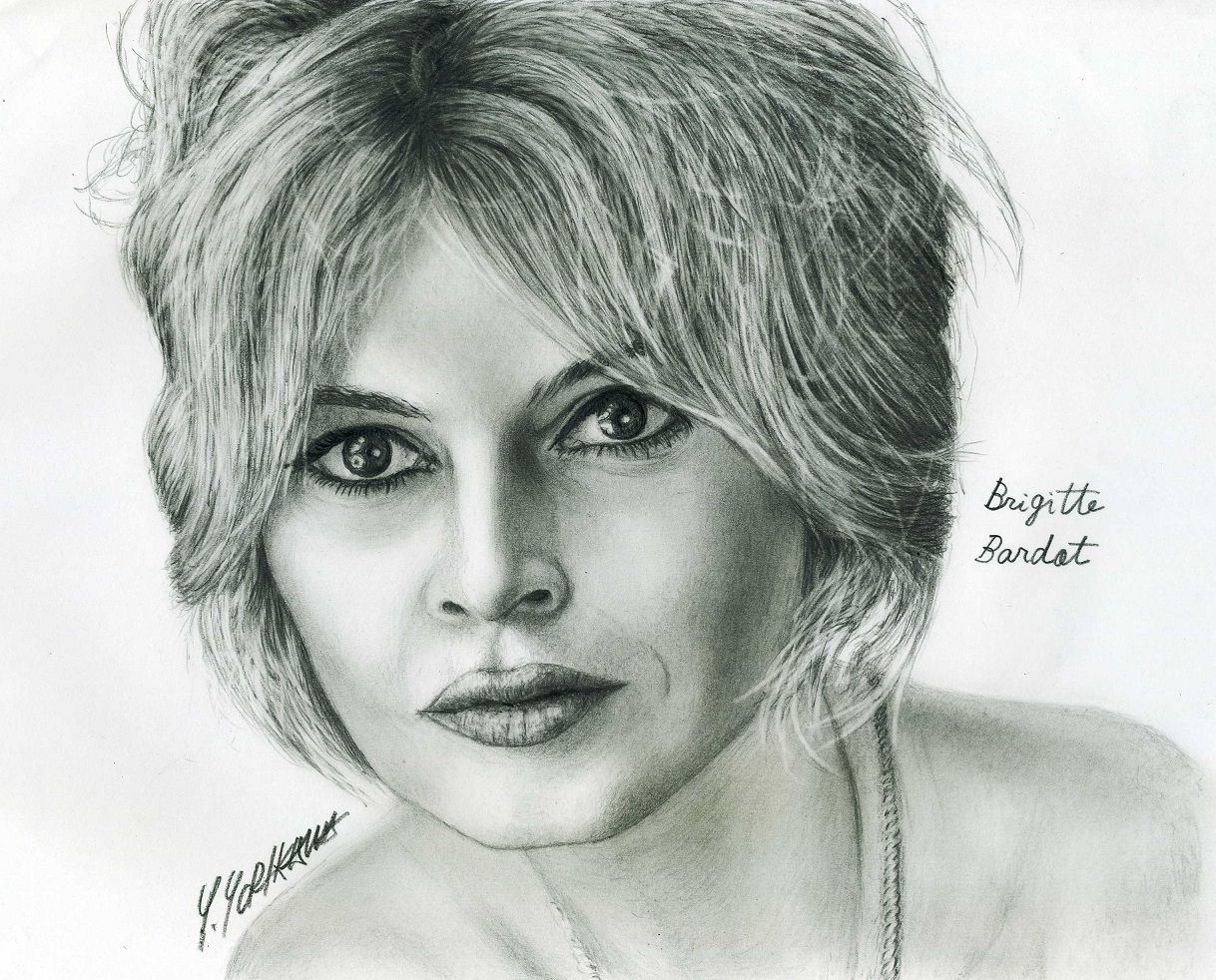 Brigitte Bardot ブリジット バルドー ネット絵師 独言の鉛筆画