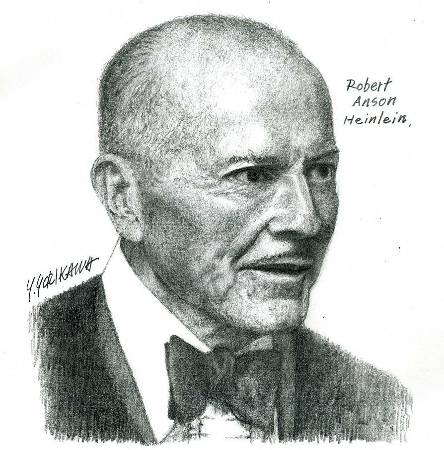 Robert Anson Heinlein ロバート A ハインライン ネット絵師 独言の鉛筆画