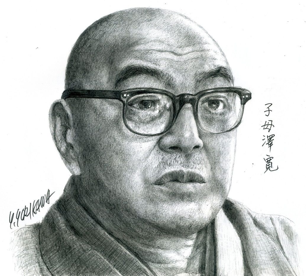 鉛筆画 老女の肖像 今日の美人画は見ると鉛筆画で描きたくなる写真の模写です。陰影
