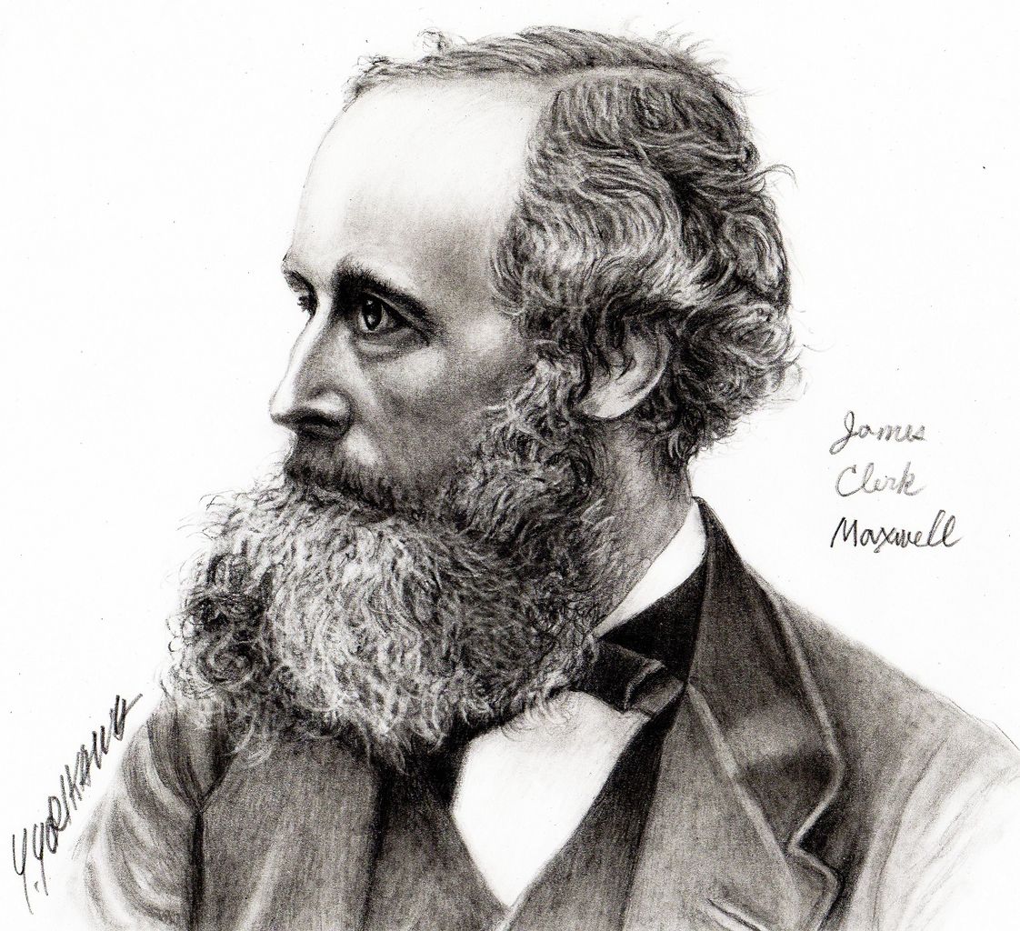 James Clerk Maxwell ジェームズ クラーク マクスウェル ネット絵師 独言の鉛筆画