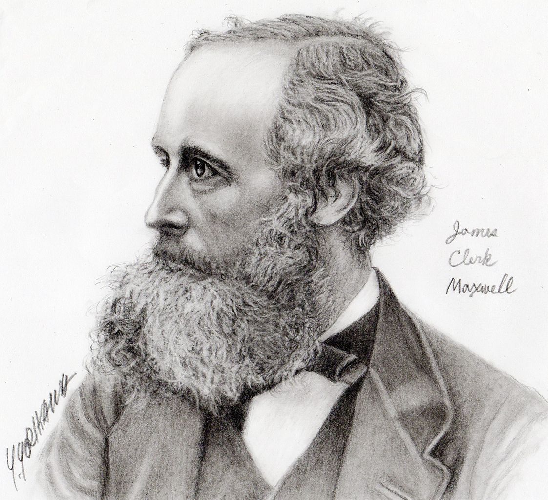James Clerk Maxwell ジェームズ クラーク マクスウェル ネット絵師 独言の鉛筆画 James Clerk Maxwell ジェームズ クラーク マクスウェル ネット絵師 独言の鉛筆画