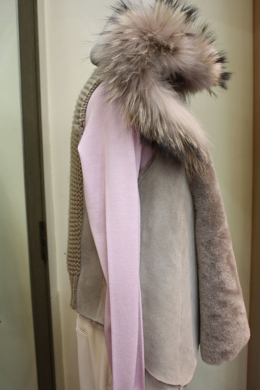 Sov. ファー ノースリーブジャケット 36