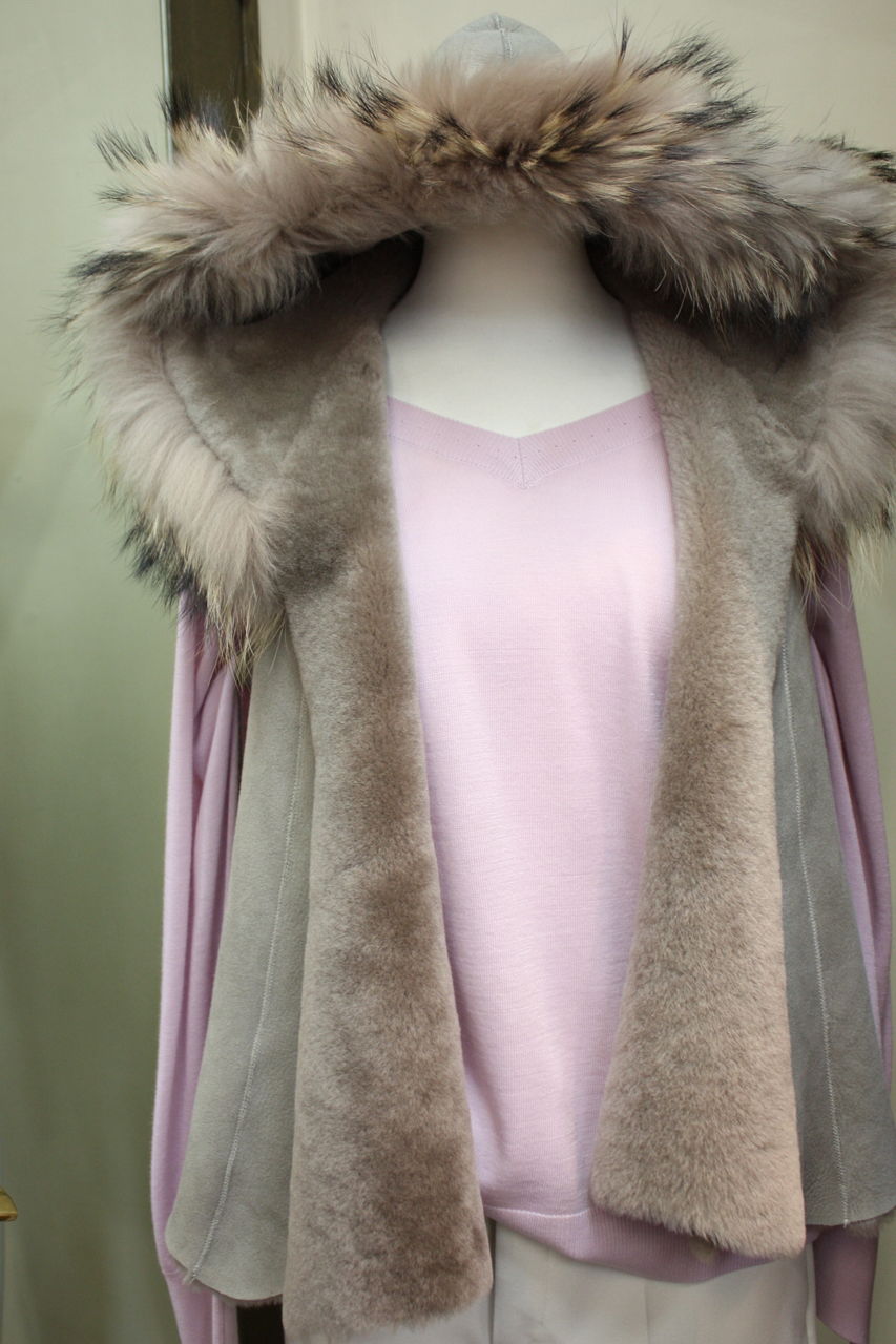 Sov. ファー ノースリーブジャケット 36