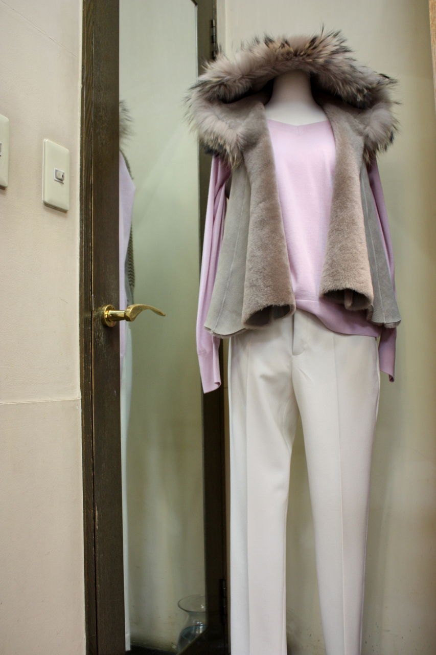 Sov. ファー ノースリーブジャケット 36