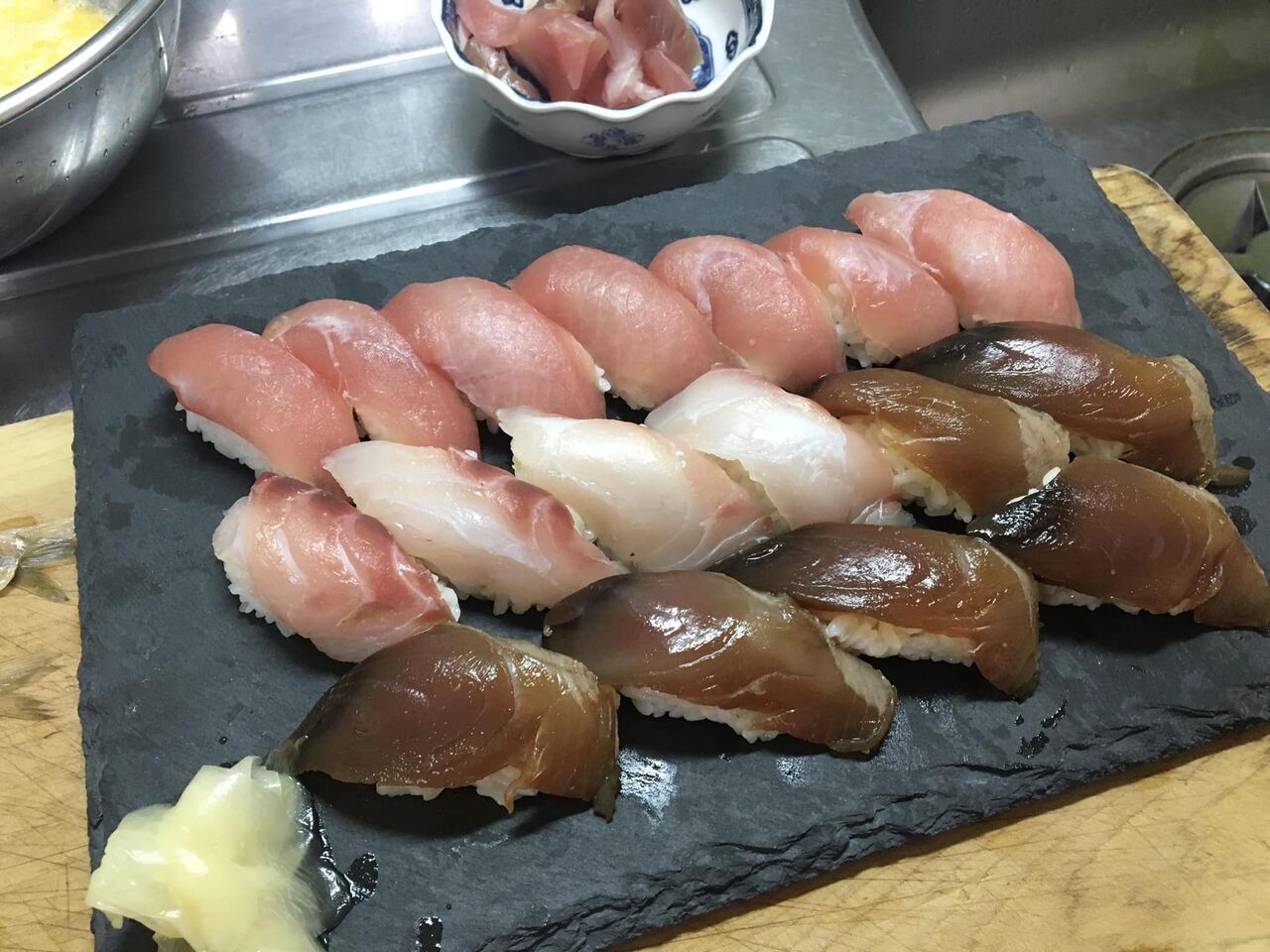 自作の寿司