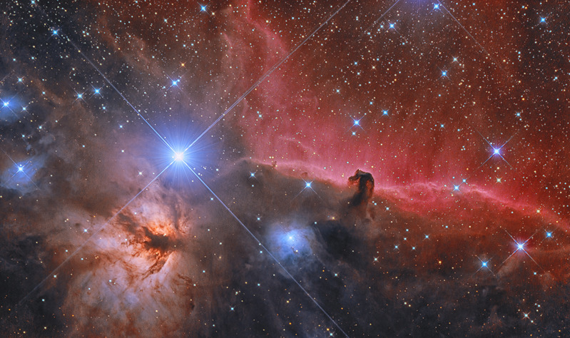 燃える木（NGC2024）～馬頭星雲 (IC434) オリオン座 : 夜のおひさま