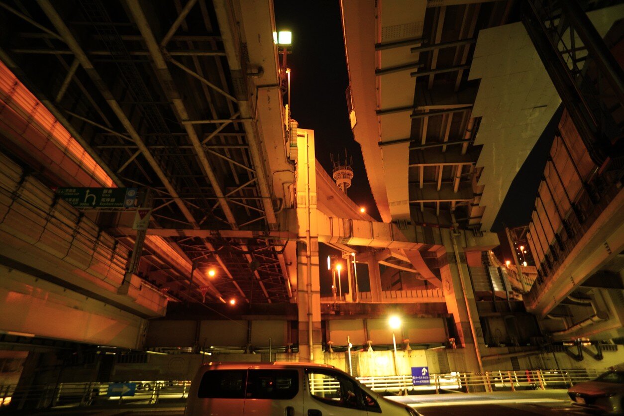 夜散歩のススメ5384「近いレベルからの箱崎JCT」 : 夜散歩のススメ