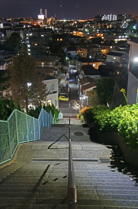 夜散歩のススメ2363 馬場４丁目階段からの下末吉台地 夜散歩のススメ