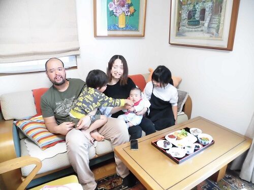 葦の気づきノート : お食い初めと従弟夫妻との会食