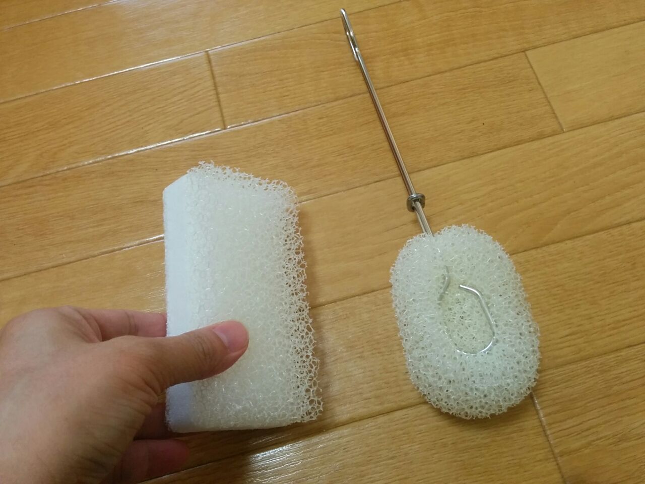 無印良品でキッチンを白化 三層スポンジと柄つきスポンジレポ 節約ママのこだわり掃除