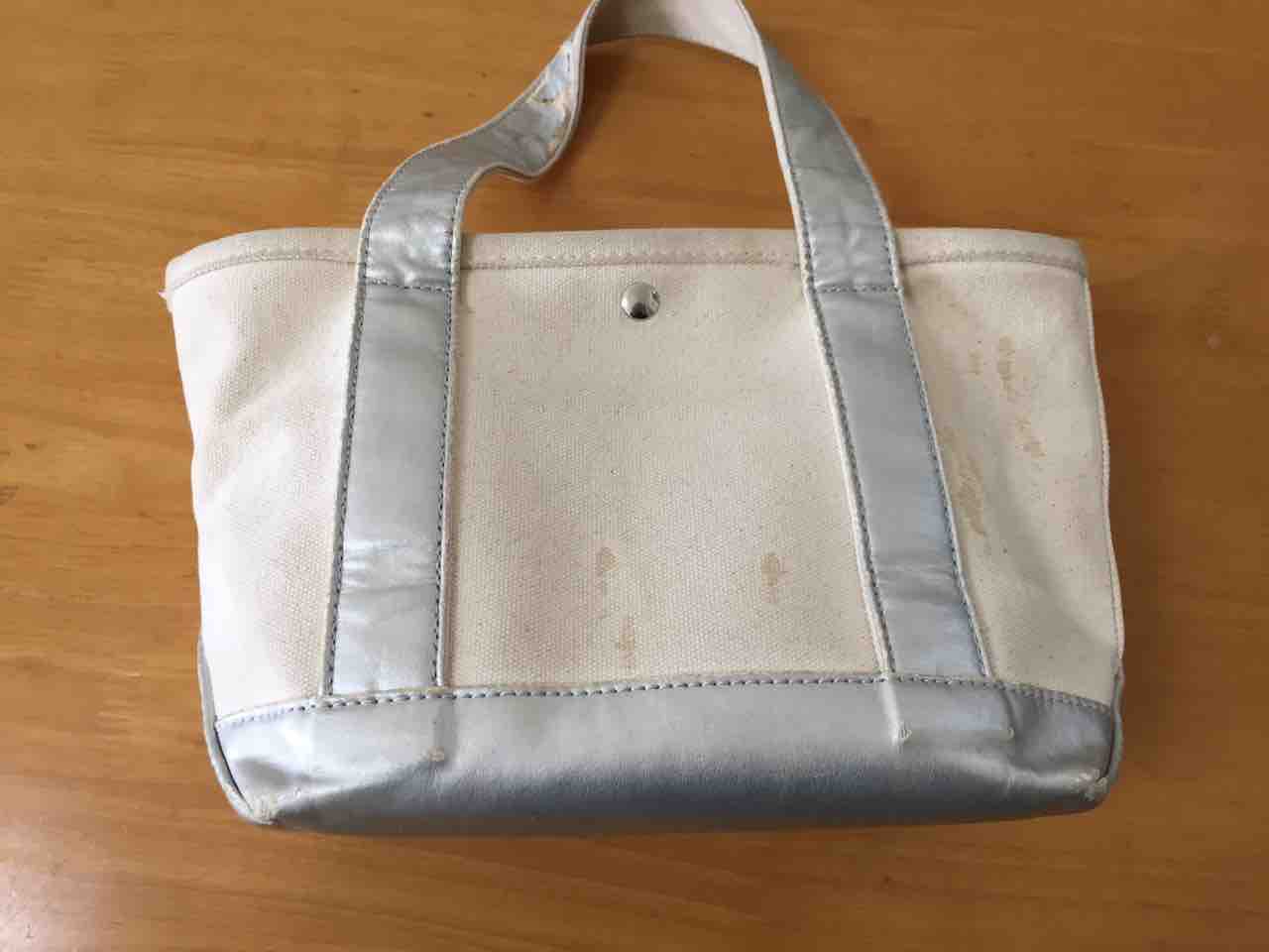 持ち手が黒ずんだトートバック 自宅で洗濯をしてスッキリ 節約ママのこだわり掃除