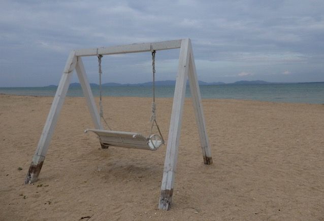 小浜島ビーチにて