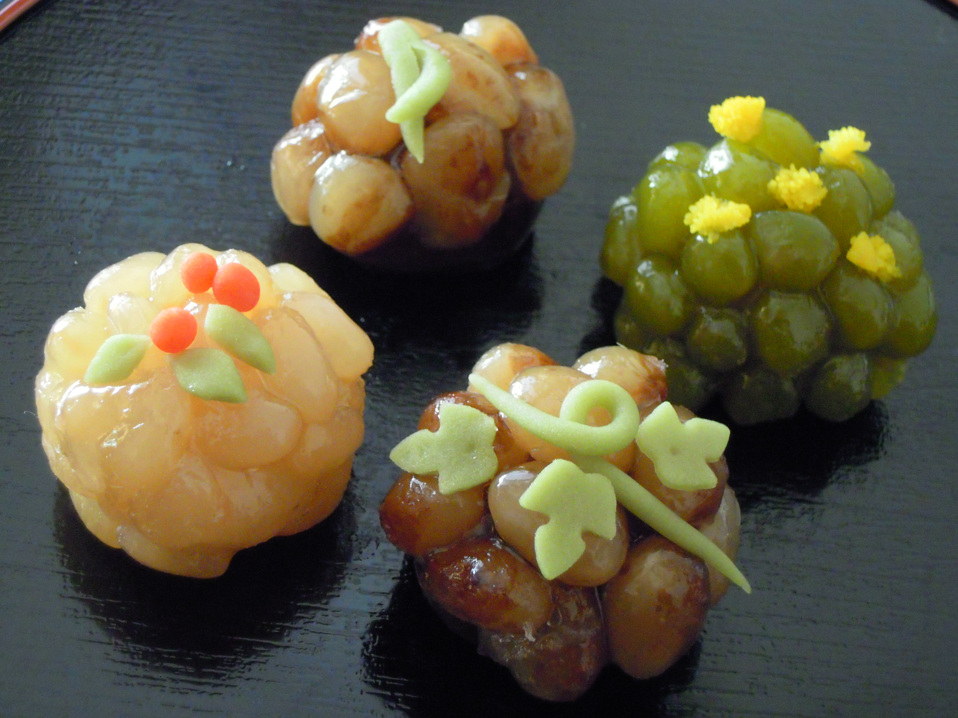 こんな和菓子を作りました : かのこ