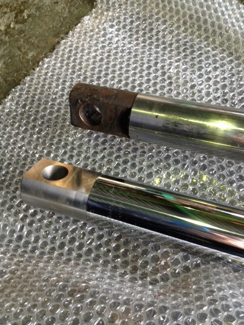 油圧シリンダーロッドの再生ではなく製作をさせて頂きました