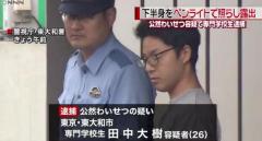 下半身を露出しペンライトで照らす…専門学生逮捕