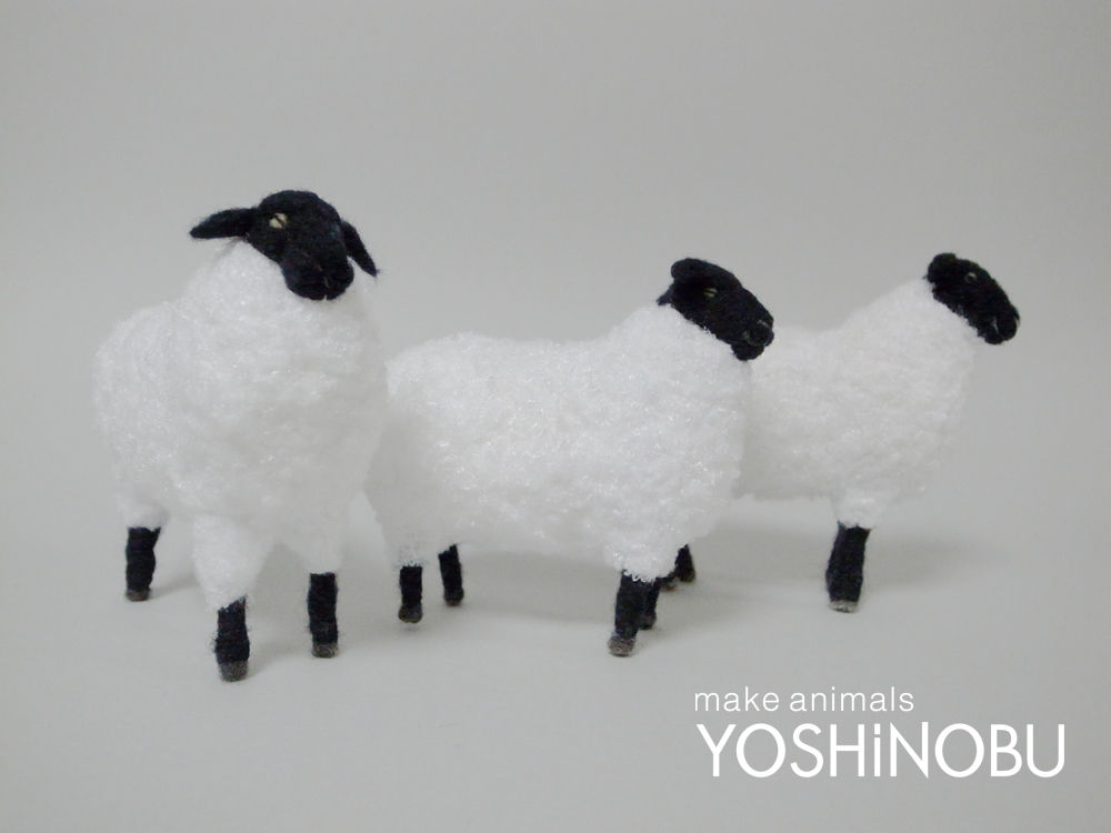 ワークショップレポート 指人形 ヒツジ Yoshinobu 羊毛フェルトでつくる動物