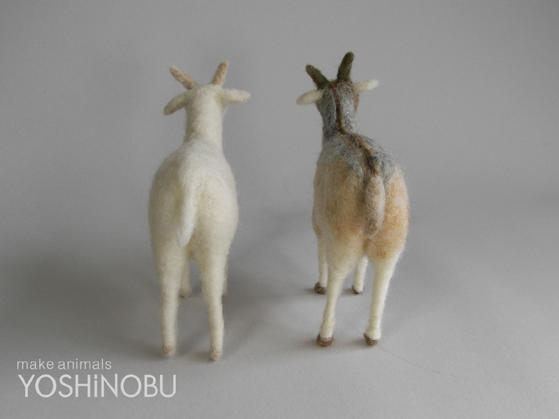 新作 おとなヤギ Yoshinobu 羊毛フェルトでつくる動物