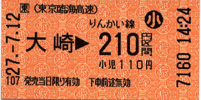 共同使用駅におけるJR東日本字模様の連絡会社線単独乗車券