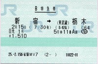 特急券 日光1号