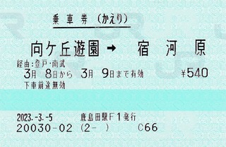復 向ヶ丘遊園⇒宿河原 2023.-3.-5