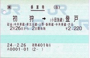 初狩→(小田急線)登戸