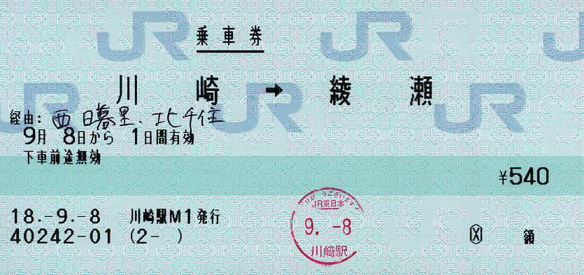 使用済 国鉄 切符 乗車券 東京都区内 東三条 2枚綴り 保土ヶ谷