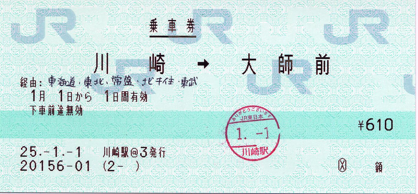 東武鉄道大師前駅から西新井大師へ初詣 タカタカｂ 一枚のキップから