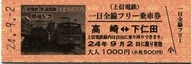 上信電鉄一日全線フリー乗車券