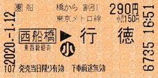 船橋から西船橋⇒行 徳 2020.-1.12